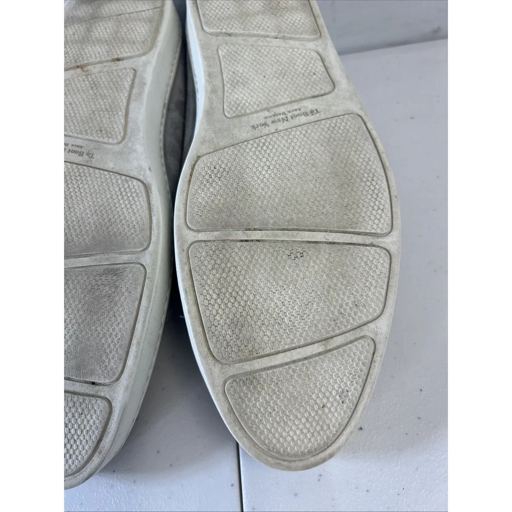 TO BOOT NEW YORK Adam Derrick Made in Italy Grey Suede Loafers Men's Size 11 US